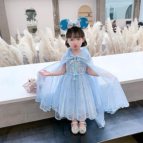 Miniatura 4 de Diadema de lazo con orejas de ratón 2 orejas de ratón congeladas para cosplay disfraz de princesa Elsa y Anna diademas de lentejuelas para mujeres