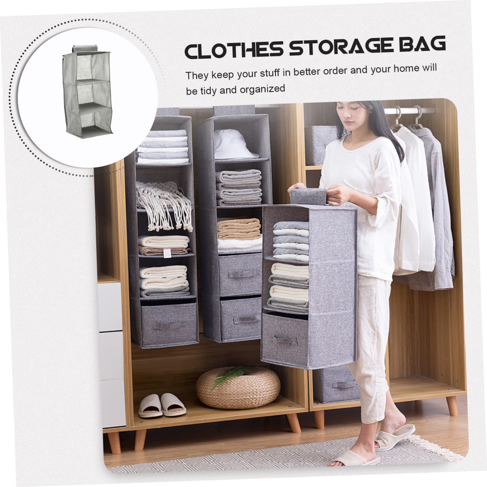 Levemolo Hanging Closet Organizer Storage for Clothes Underwear and Accessories Maximize Space Convenient and Practical for Home Organization