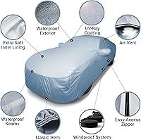 Vista 4 de iCarCover Compatible con: [Aston Martin DB11] 2017-2023 - Funda completa para automóvil, impermeable, resistente a todo tipo de clima, personalizada