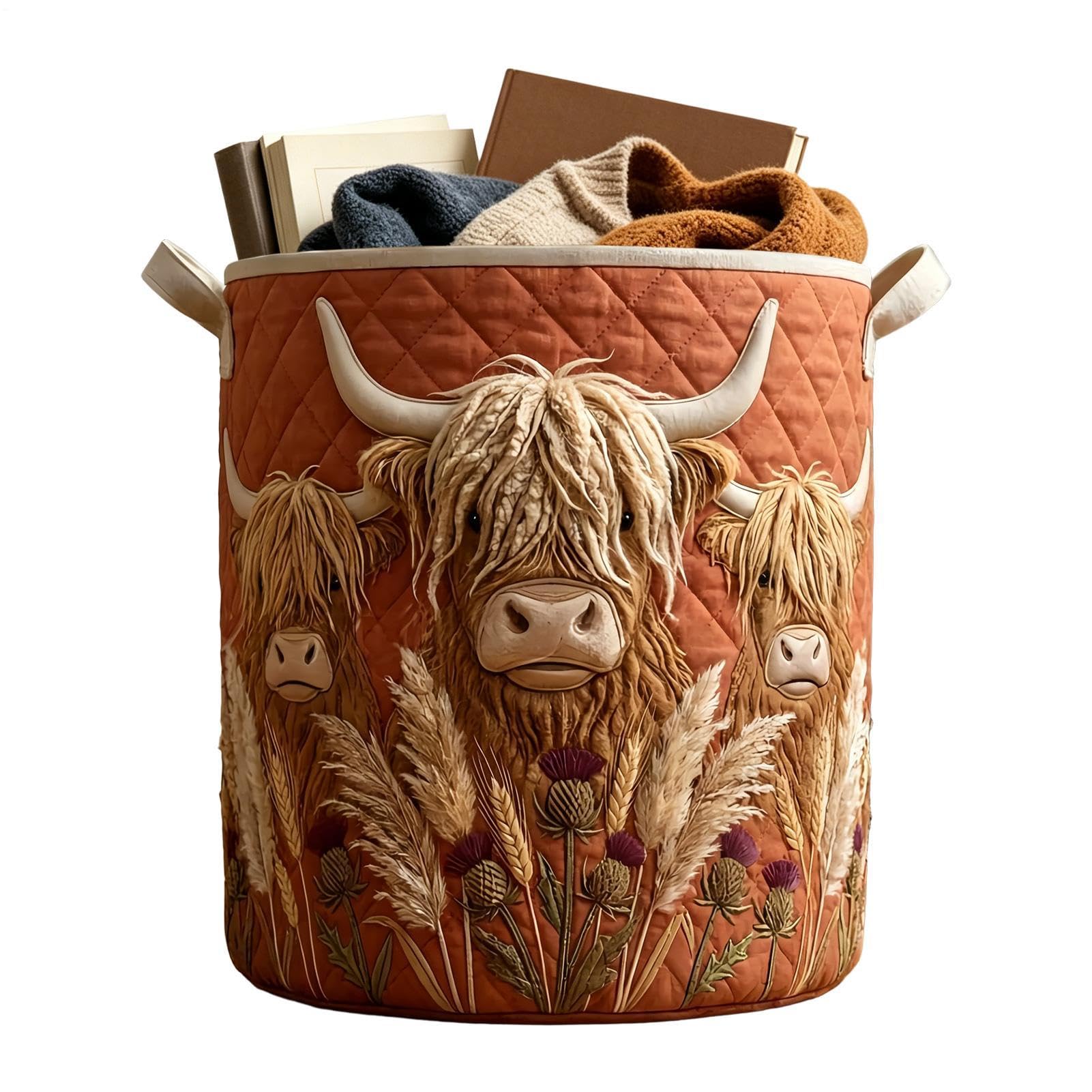 Panier Matelassé Idéal pour Vêtements et Salon Cosy
