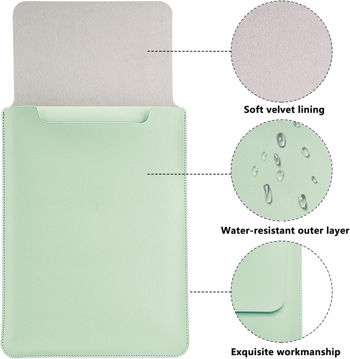 MAYCARI Cute Frog-2 Painting Laptop Sleeve Bag 12-13 inch - Image 5