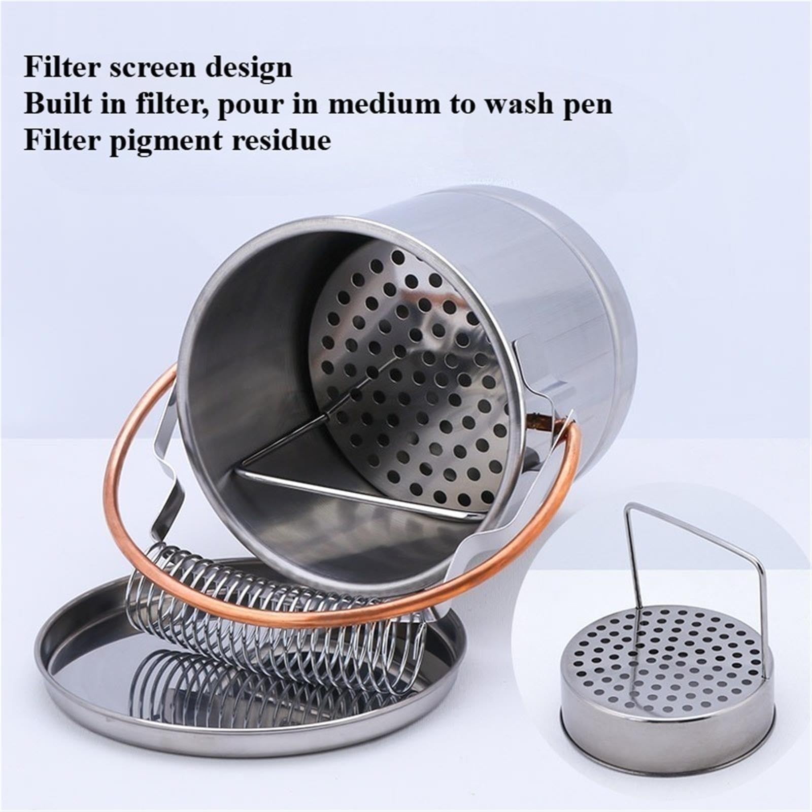 Grand seau de lavage brosses en acier inoxydable