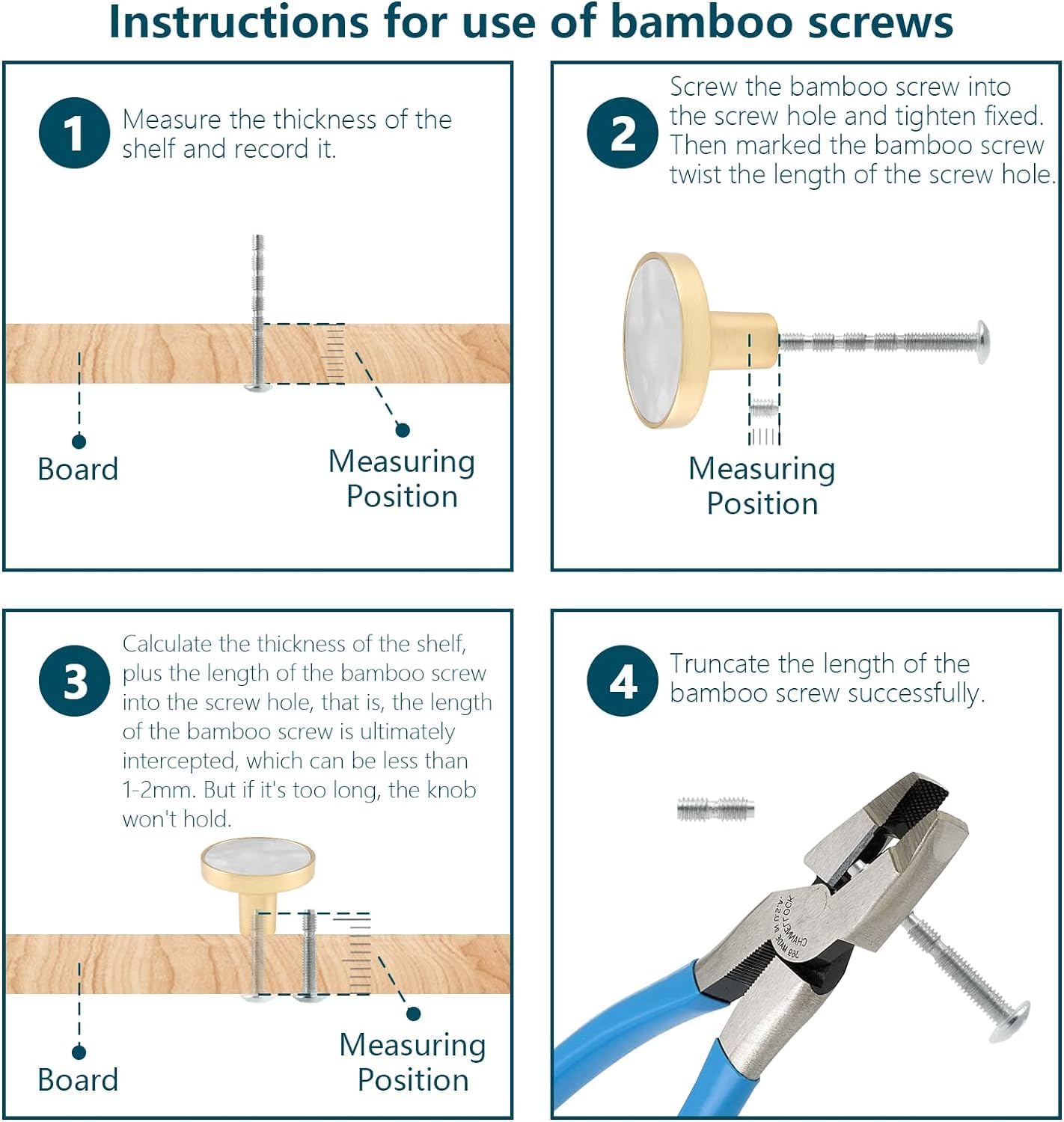 25 Pack Gold Knobs for Dresser Drawers, Brass Dresser Knobs Round Cabinet Knobs for Kitchen Cabinet Cupboard Door Decorative Furniture Hardware, 1-1/4" Diameter, White