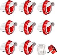 ZenxyHoC DIY No Waste Chicken Feeder: 8 Port Automatic Poultry Feeder Kit with Hole Saw for Buckets & Troughs, Red