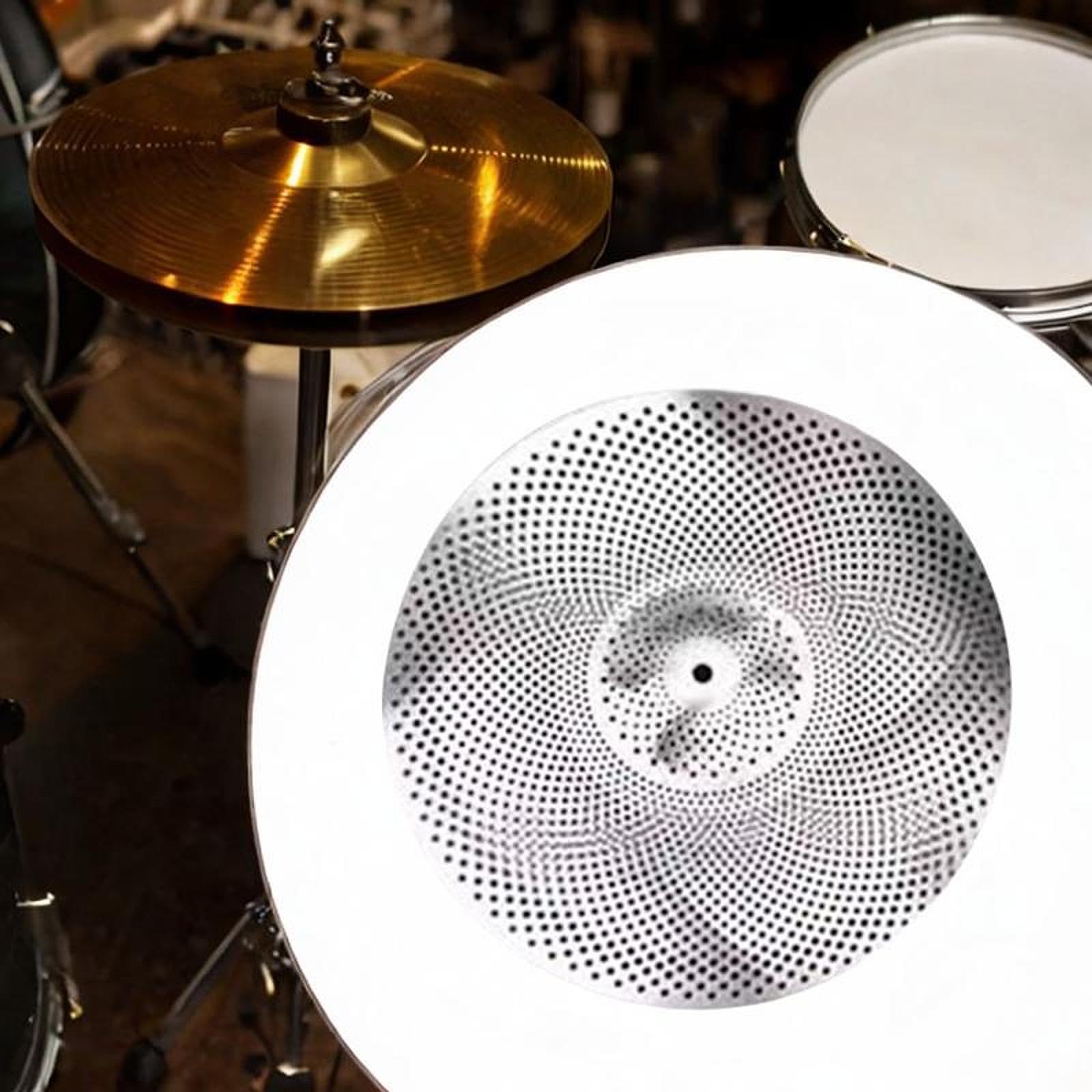 Deevoka Mute Cymbal,Quiet Cymbal,Drum Accessories, Sturdy,Drummer Practice Drum Cymbal Low Volume Practice Cymbal for Beginners, 14inch