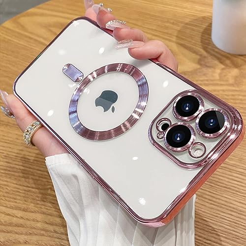 Miniatura 2 de Misscase Funda compatible con iPhone 12 Pro Max MagSafe, protección completa magnética transparente con protector de lente de cámara, funda