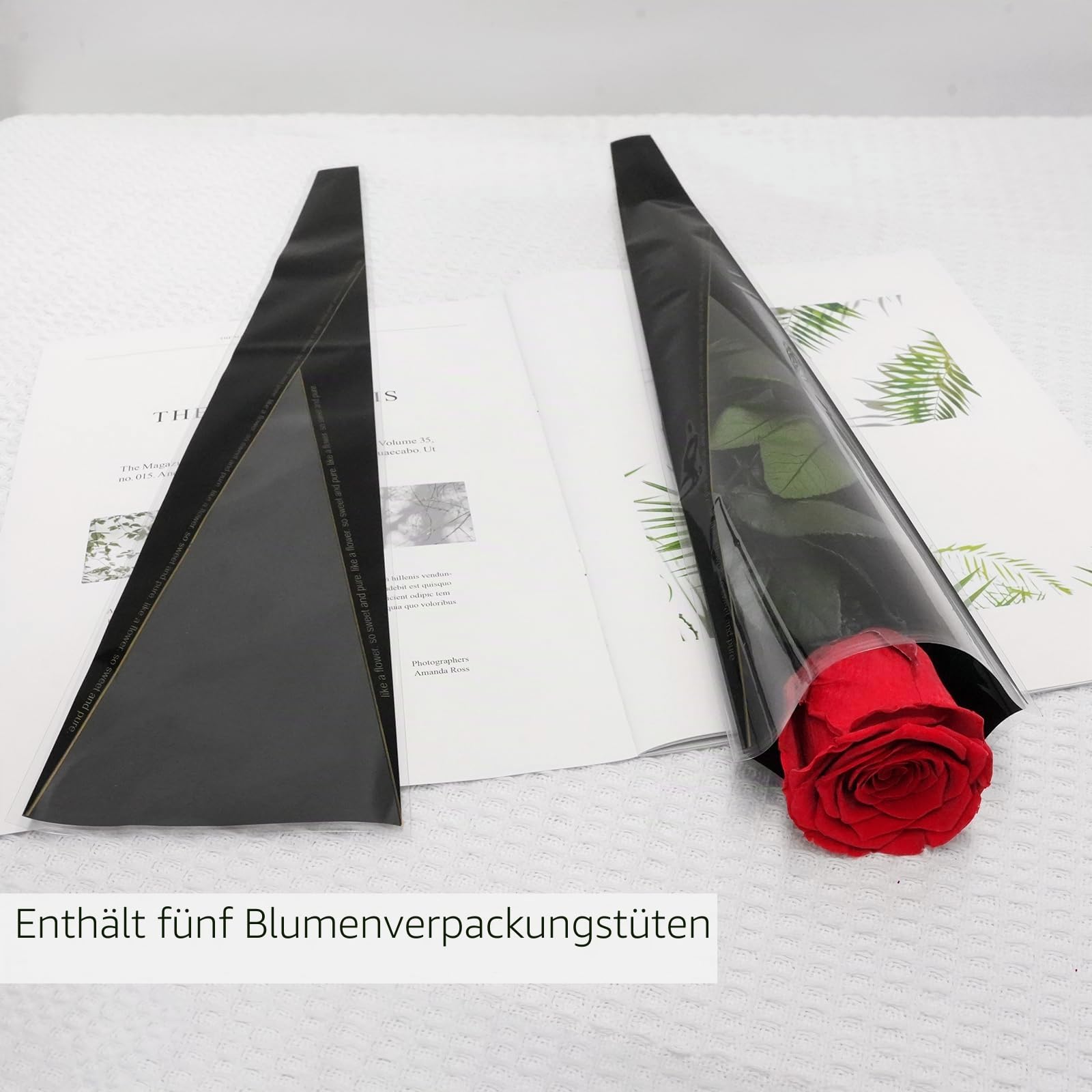 Yamonic Ewige Rose Geschenke für Frauen,Infinity Rose mit Stiel Geburtstagsgeschenk für Frauen, Echte Rose in Geschenkbox,Konservierte Blumen Geschenk Weihnachten Valentinstag Deko Geschenk, 5 Rosen