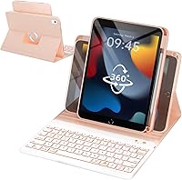 Vista 20 de OYEEICE Funda para iPad de 9ª generación con teclado de 10.2 pulgadas 2021, teclado BT desmontable con magnético, funda para iPad Air de 3ª