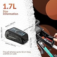 Vista 6 de ROCKBROS Bolsa para Bicicleta Soporte para Teléfono Bolsa de Accesorios para Bicicleta, Bolsa EVA Impermeable Portateléfonos para Bicicleta Tubo