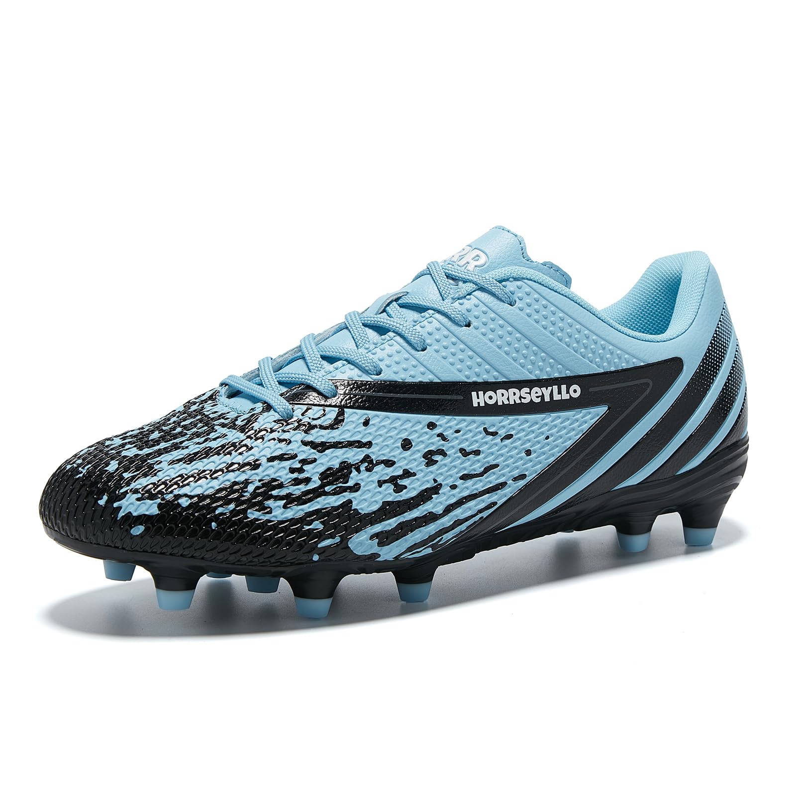 HORRSEYLLO Soccer Cleats for Men and Women Professional Football Training Shoes Outdoor Durable Firm Ground Lightweight Adult Rugby Boots