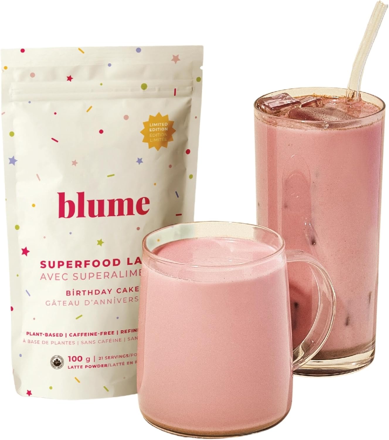 Blume Superfood Latte Birthday Cake Organic, Vegan, Maca Latte Only