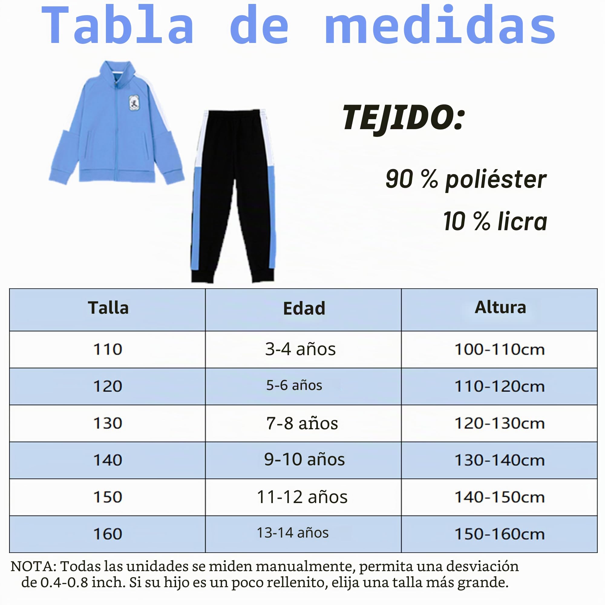 Chándal para niño de 2 piezas, conjunto de jogging para niño, conjunto de sudadera, ropa deportiva, chaqueta y pantalón, conjunto de ropa de jogging para edades de 3 a 14 años