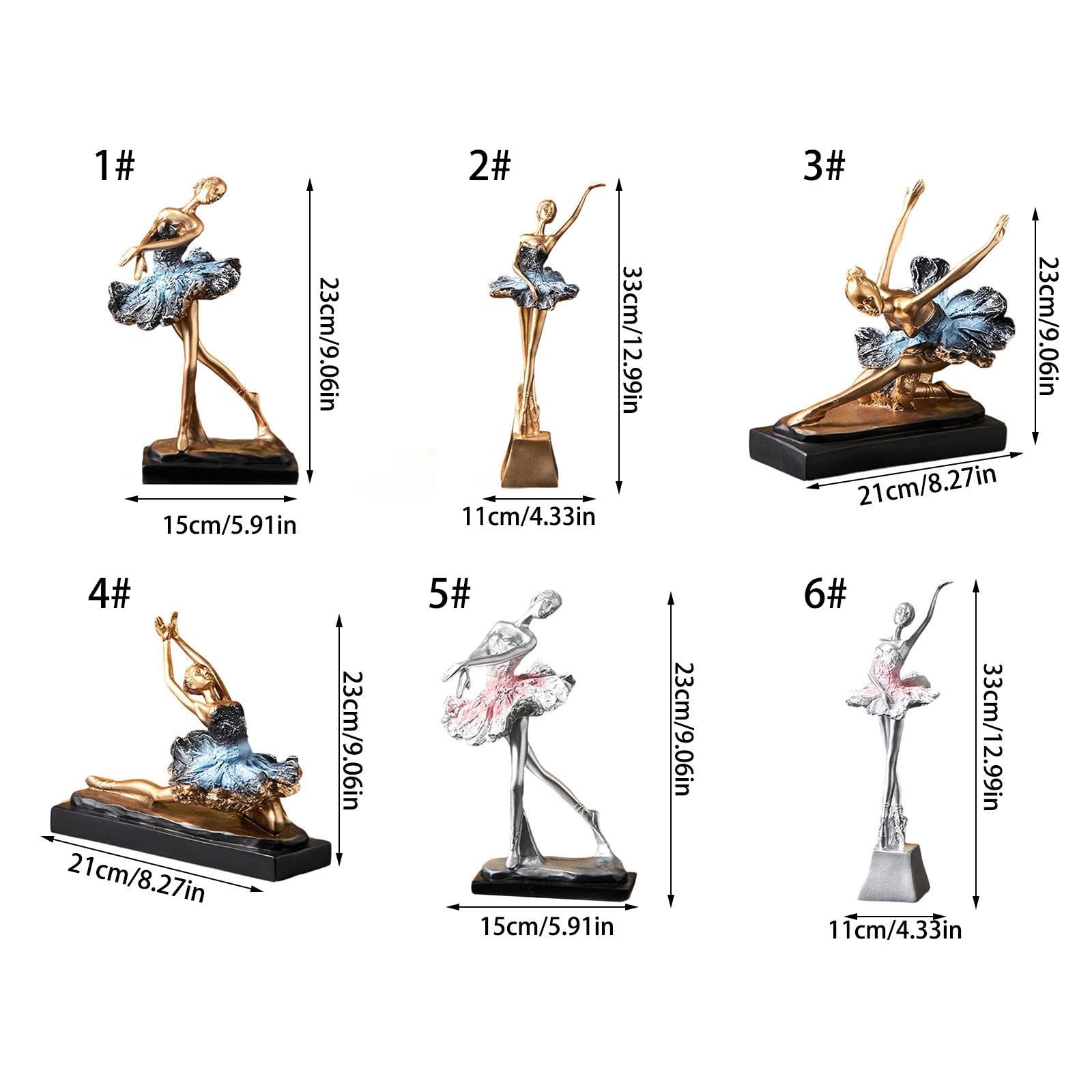 Artistico ballerino statuetta scultura artigianale statua ornamento resina decorazione artigianale per mensola ballerino statua