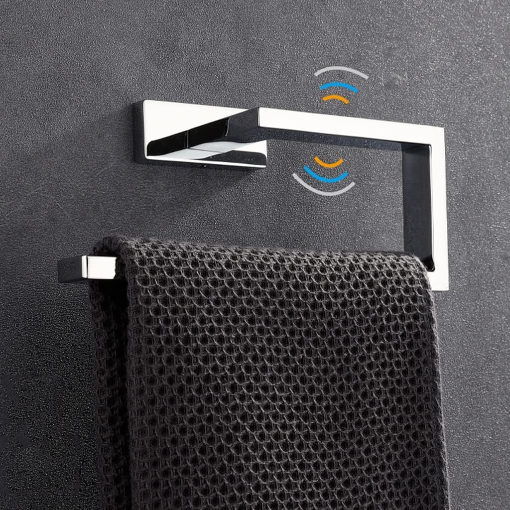 LSLYTQ All Copper Towel Ring, Bathroom Square Hand Towel Holder, Nordic Hardware Pendant, Bathroom Towel Hanger