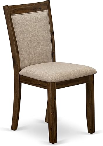 Miniatura 9 de East West Furniture F2MZ7-N04 - Juego de muebles de comedor de 7 piezas consta de una mesa de comedor redonda con pedestal y 6 sillas tapizadas de