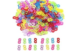 Loom Band Charms: 1000-Piece S Clips for DIY Bracelets and Crafts