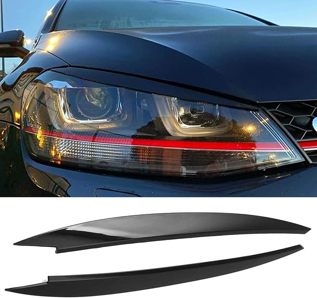 Decal Trim brewki na reflektory, nakładka na reflektory, reflektor, osłona, naklejki, tworzywo ABS (czarne)