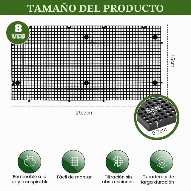 Foto 2 de 8 de WEFHEF 8PCS Divisor de Acuario 30x15cm, Separador para Acuario de Plástico