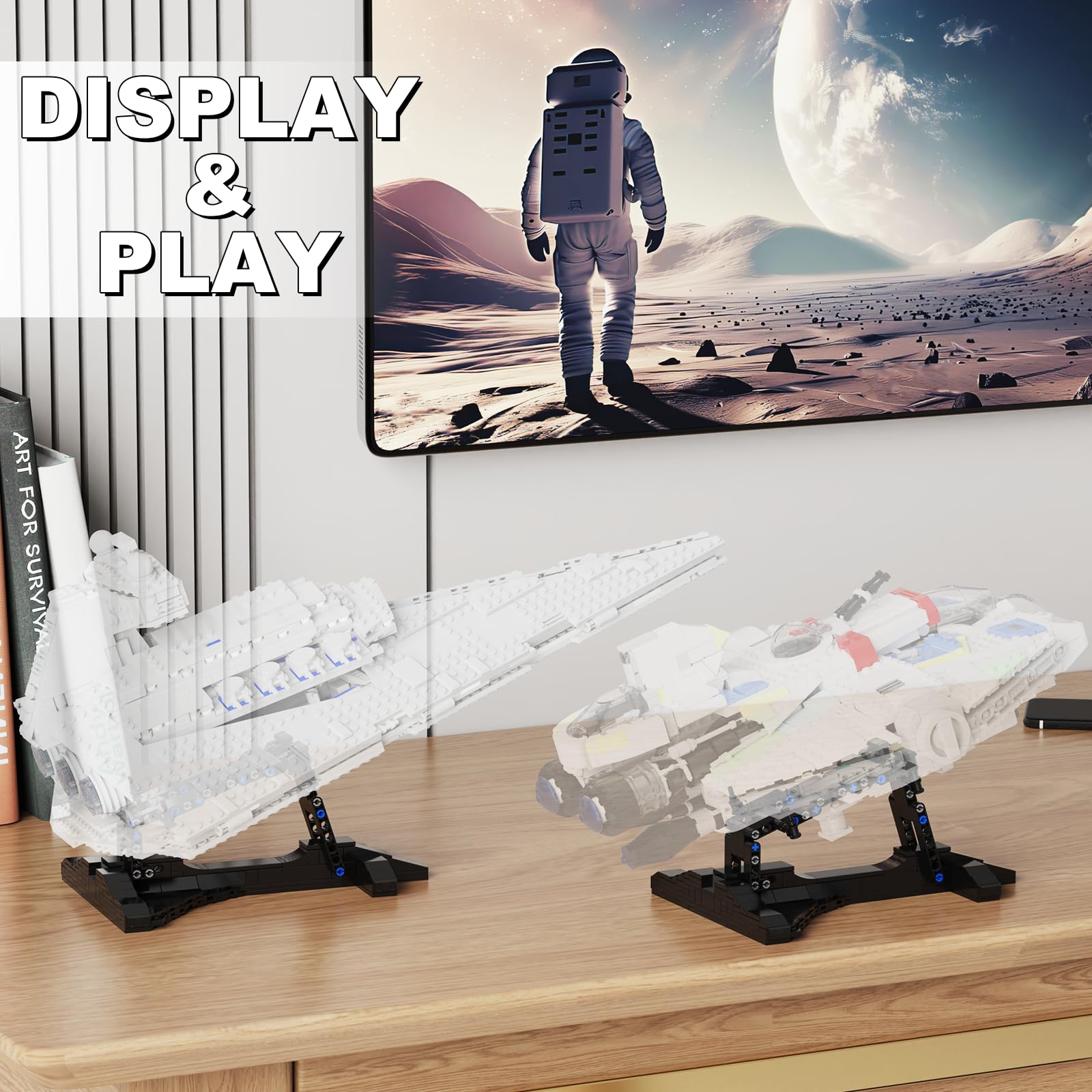 Espositore Angolare Regolabile Per LEGO N-1 Starfighter 75325 – Kit 58 Pezzi In ABS, Supporto Per Modellismo Collezione