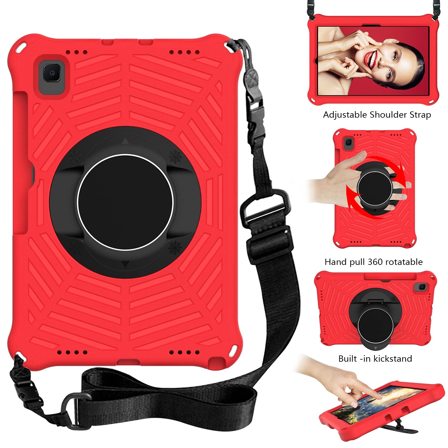 Housse de protection pour tablette Étui compatible avec Samsung Galaxy Tab A7 10,4 pouces (SM-T500/T505/T507) avec porte-crayon, étui Compatible with tablette Compatible with enfants, léger, résistant