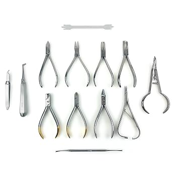 Set of Orthodontic Instruments of 13 Pieces Tool Set - Stainless Steel - Height Gauge