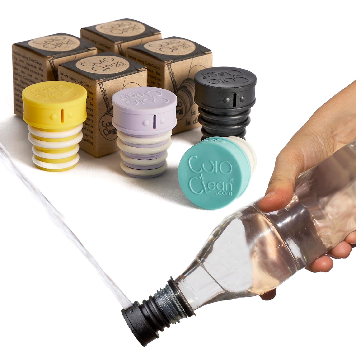 CuloClean Portable Bidet for Toilet Travel or Camping Compatible with Every Bottle Discreet Sanitary or Travel Shower Attachable