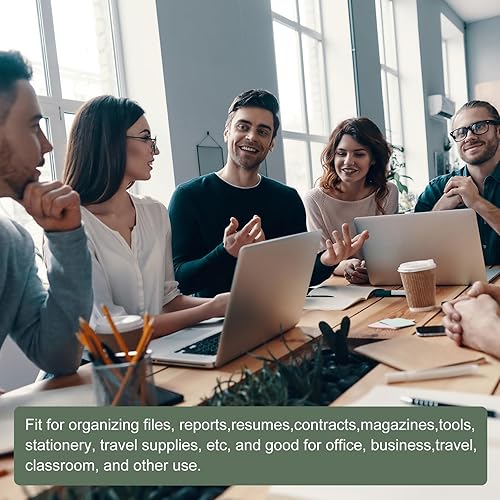 Miniatura 3 de YOKIVE Bolsa impermeable con cremallera, bolsa de almacenamiento para libros de documentos, bolsa organizadora de herramientas, ideal para la