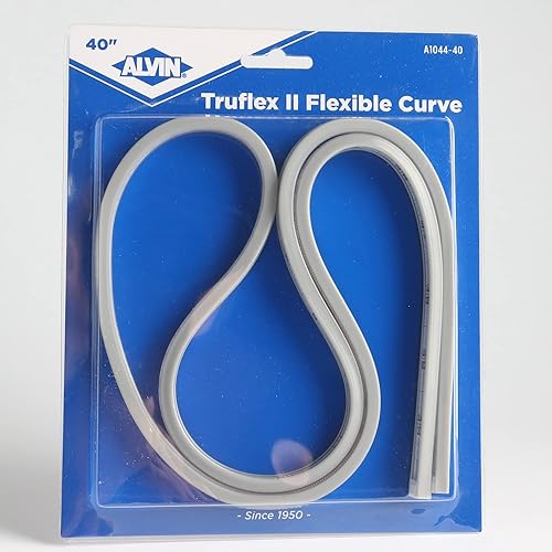 Miniatura 10 de ALVIN - Truflex, curva flexible de aluminio ligero, regla de dibujo multiusos para dibujo, planificación y diseño, ideal para estudiantes y