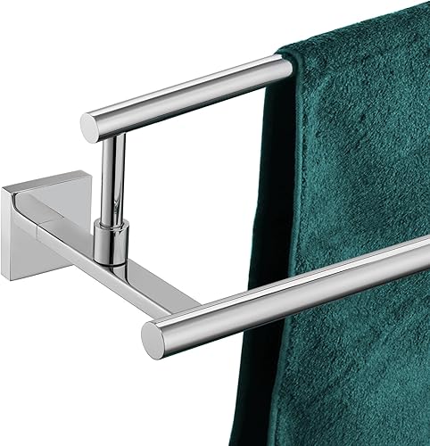 Miniatura 20 de KOKOSIRI Toalleros de baño de 24 pulgadas, soporte para toallas de baño de bronce aceitado, estantes de acero inoxidable montado en la pared Bronce