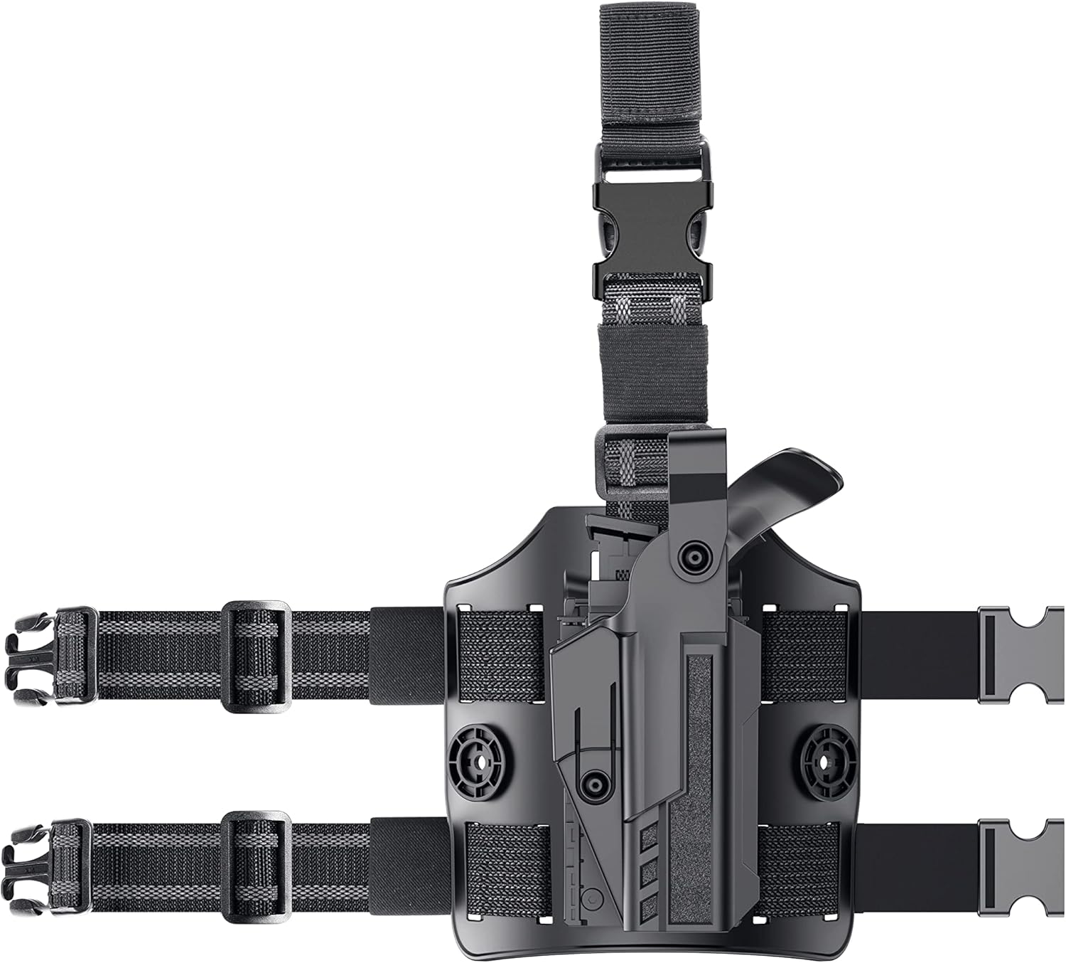 Level 3 Duty Holster for Glock 17 Glock 19 Gen 1 2 3 4 5, Glock 23 Glock 22 32 Gen 1 2 3 4, Glock 45 44 19X, Law Enforcement Duty Belt Holster, Adjustable Retention/Cant Gun Holster - Right Handed