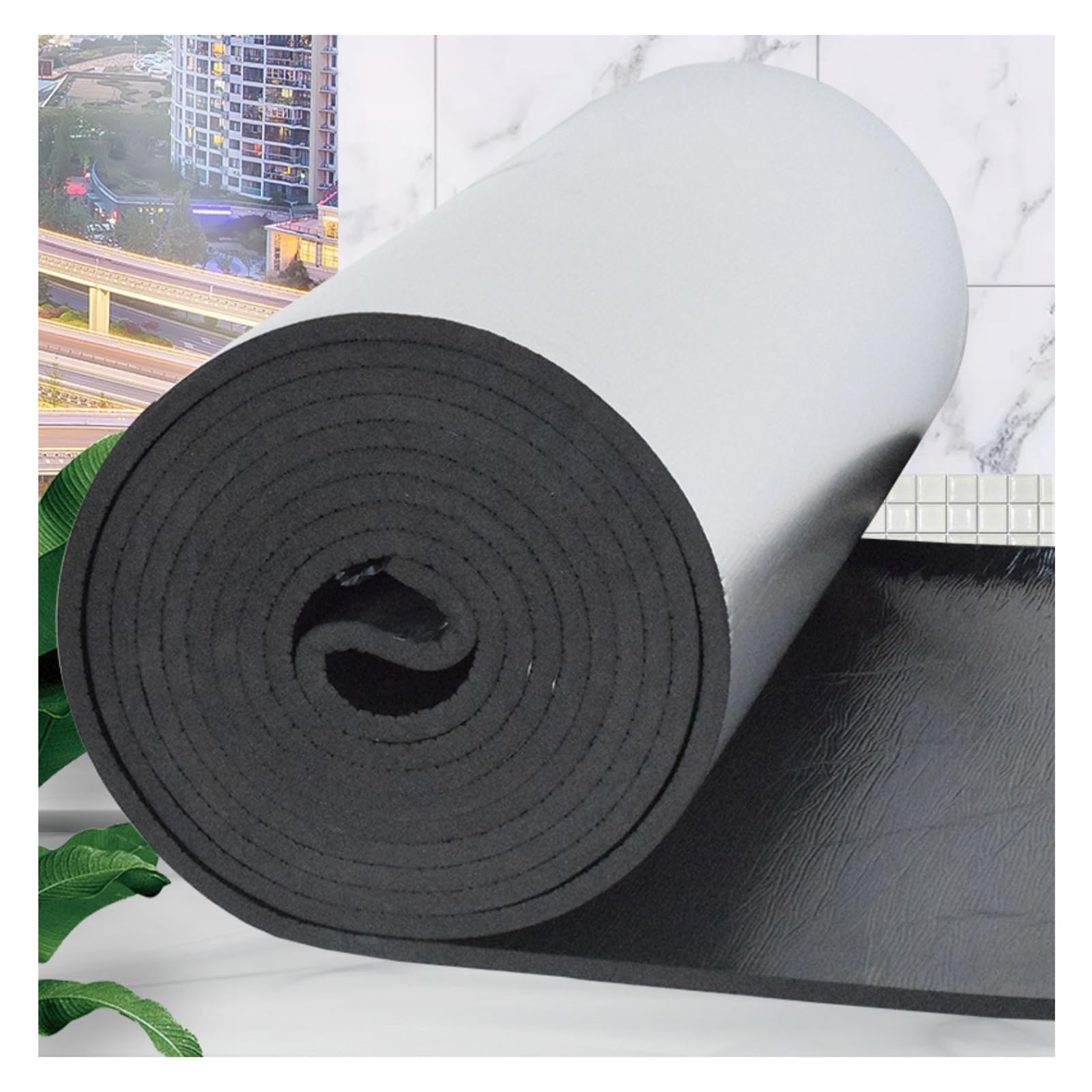 Samoprzylepna mata dźwiękowa z folii aluminiowej, grubość 10 mm, materiał tłumiący hałas samochodowy, izolacja cieplna i audio, do pojazdów i na kemping, wysoka wydajność dźwiękoszczelna