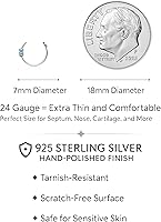 Vista 2 de Cuentas de anillo de nariz falsas Turquoise Bead Silver