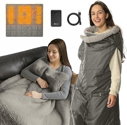Miniatura 9 de ZonLi Manta térmica a pilas para uso en exteriores, moderna, inalámbrica, portátil con batería recargable de 10000 mAh, chaleco térmico para hombre,