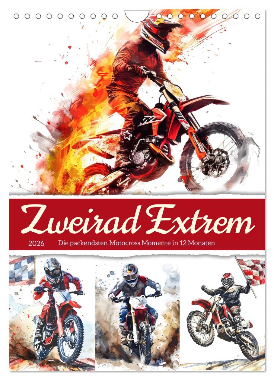 Two-wheeler extreme UK-Version (Wall Calendar 2026 DIN A4 Portrait), CALVENDO 12 Month Wall Calendar — image 1