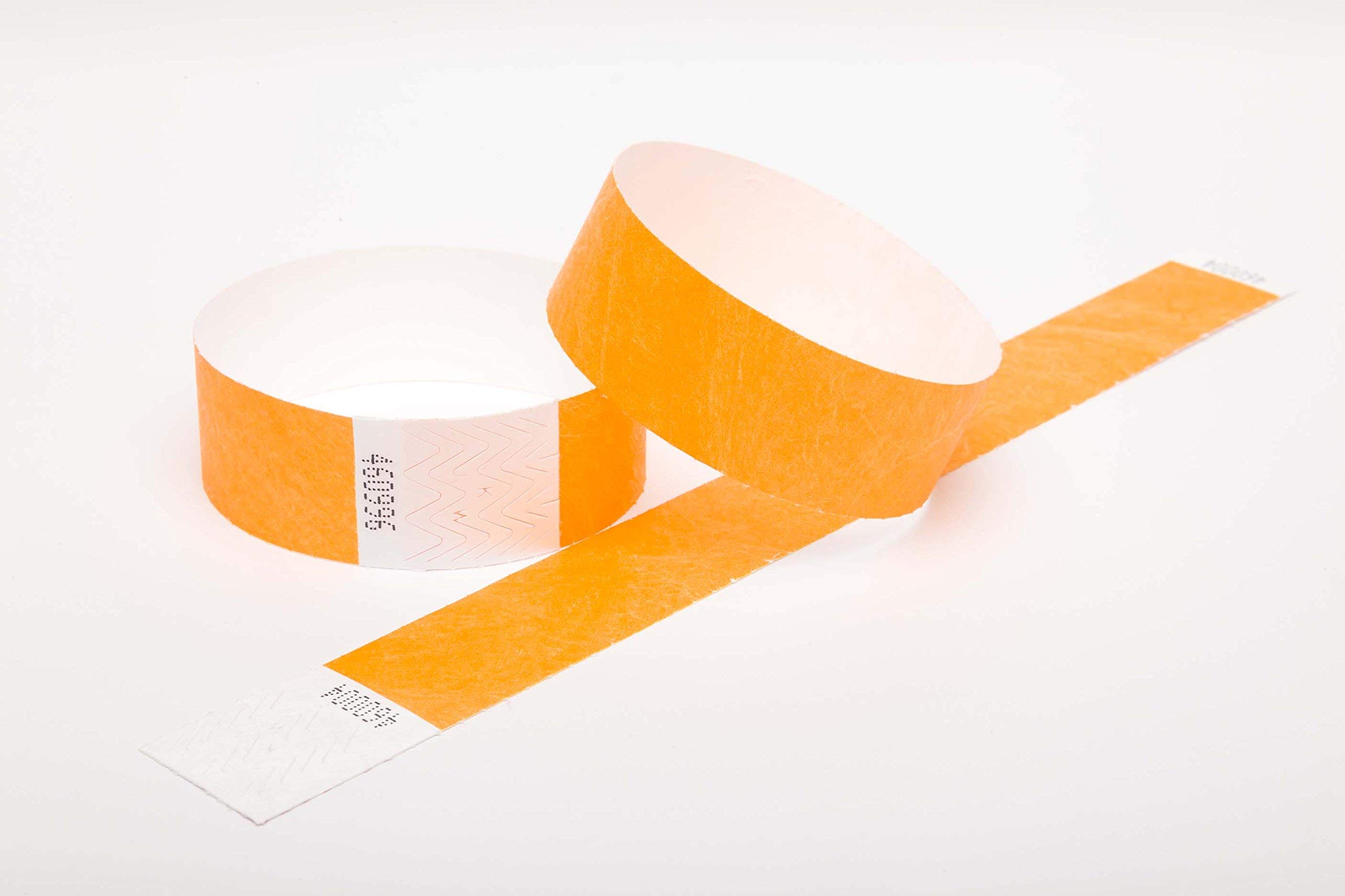WristID Tyvek Paper Wristband Variation Pack of 200 and 500 on Amazon Refer Image and Colors (Orange, Pack of 200) 2