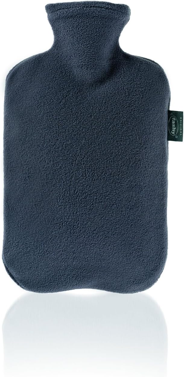 Hot Water Bottle with Fleece Cover 2.0L (colours vary)