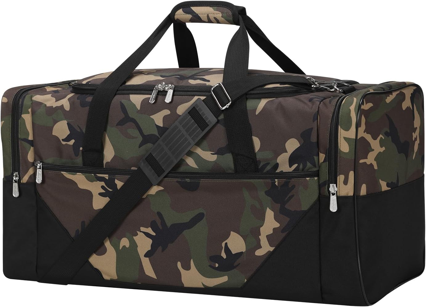 25 in Large Travel Duffel Bag for Men - 56L Roomy Weekender Bag with Trolley Sleeve (Camo)