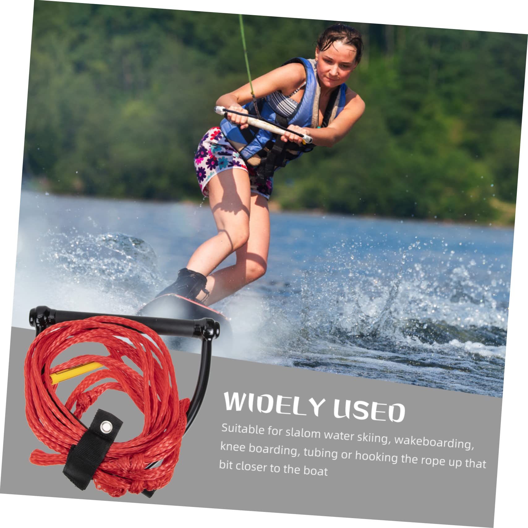 Toddmomy Cuerda De Esquí Acuático Resistente Al Desgaste Portátil Asa para Cuerda Acuática para Wakeboard Uso Motos Acuáticas