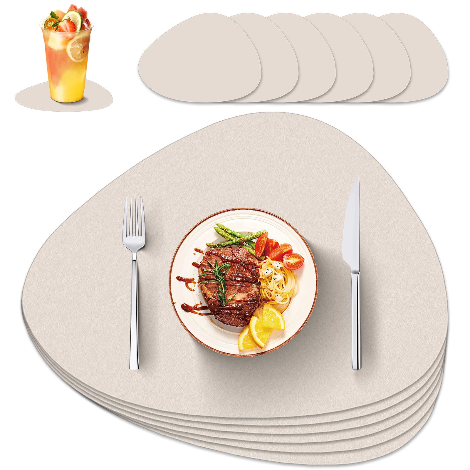 set de table réversible simili cuir +