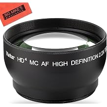 58mm 2.2X Telephoto Lens for Canon Rebel T3, T3i, T5, T5i, T6, T6i, T7i, EOS 80D, EOS 77D Cameras with Canon EF-S 18-55mm f/3.5-5.6 is II, is STM Lens