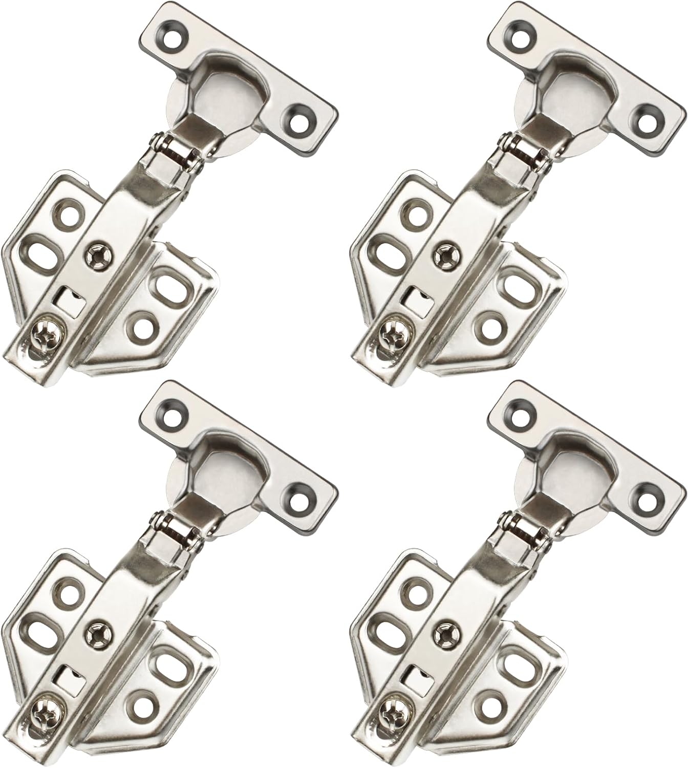 4 Pcs 26mm Soft Close Cabinet Hinge 90-110 Degree Full Overlay Kitchen Door Hinge Concealed Kitchen Cupboard Hinges Cupboard Door Hinges with Screws