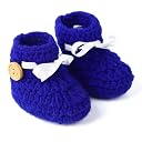 Baby Girls & Boys Woolen Shoes,Woolen Born Children Booties Shoes for Boys and Girls Any Occasion (Blue - 9-12 Month) gallery image