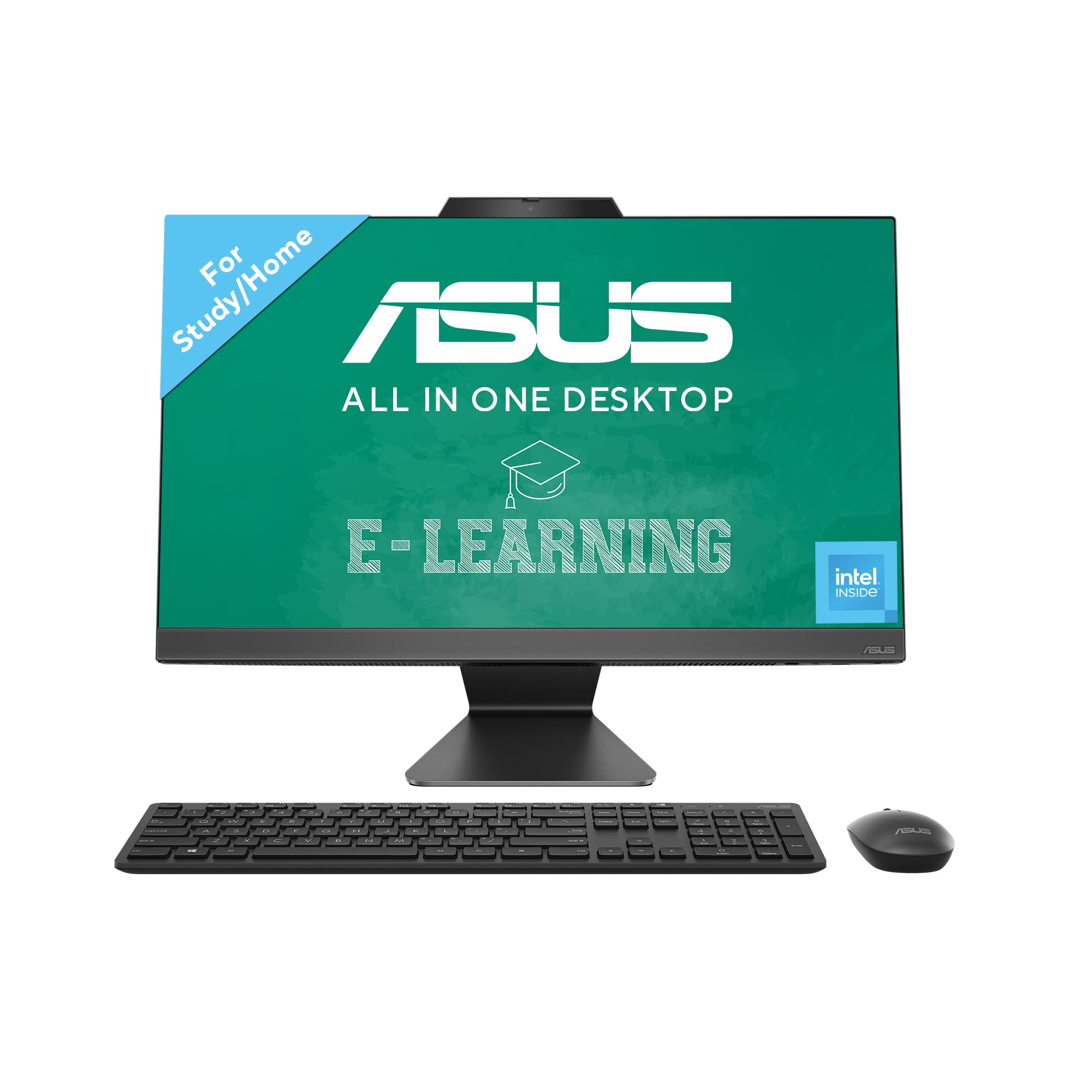 ASUS AIO A3202,21.45" FHD,Intel Celeron 7305, All-in-One PC (8GB/512GB/Windows 11/MS Office 365 Basic (1Year)*/Office 2024/Black/4.84 Kg), with Wireless Keyboard & Wireless Mouse, A3202WBA-BPB006WS