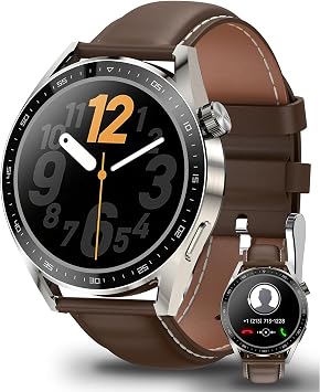 aigo Smart Watch for Men Women,Bluetooth Calling,11+ Exercise Modes,Health Fitness Tracker with Heart Rate, Blood Oxygen Monitoring,IP68 Waterproof Watches for iOS AndroidDual Straps