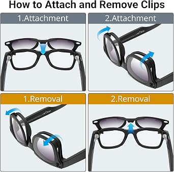 HiBloks Transition/Gradient Polarized Clip-On Lens for RayBan Meta Wayfarer