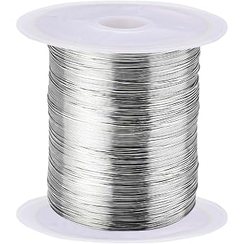 1 Rolle 304 Edelstahldraht Silberdraht zum Basteln 100 m x 0.5 mm Biegbarer Basteldraht Draht Stainless Steel mit Spule f r Schmuckherstellung Heimwerken Basteln Silber