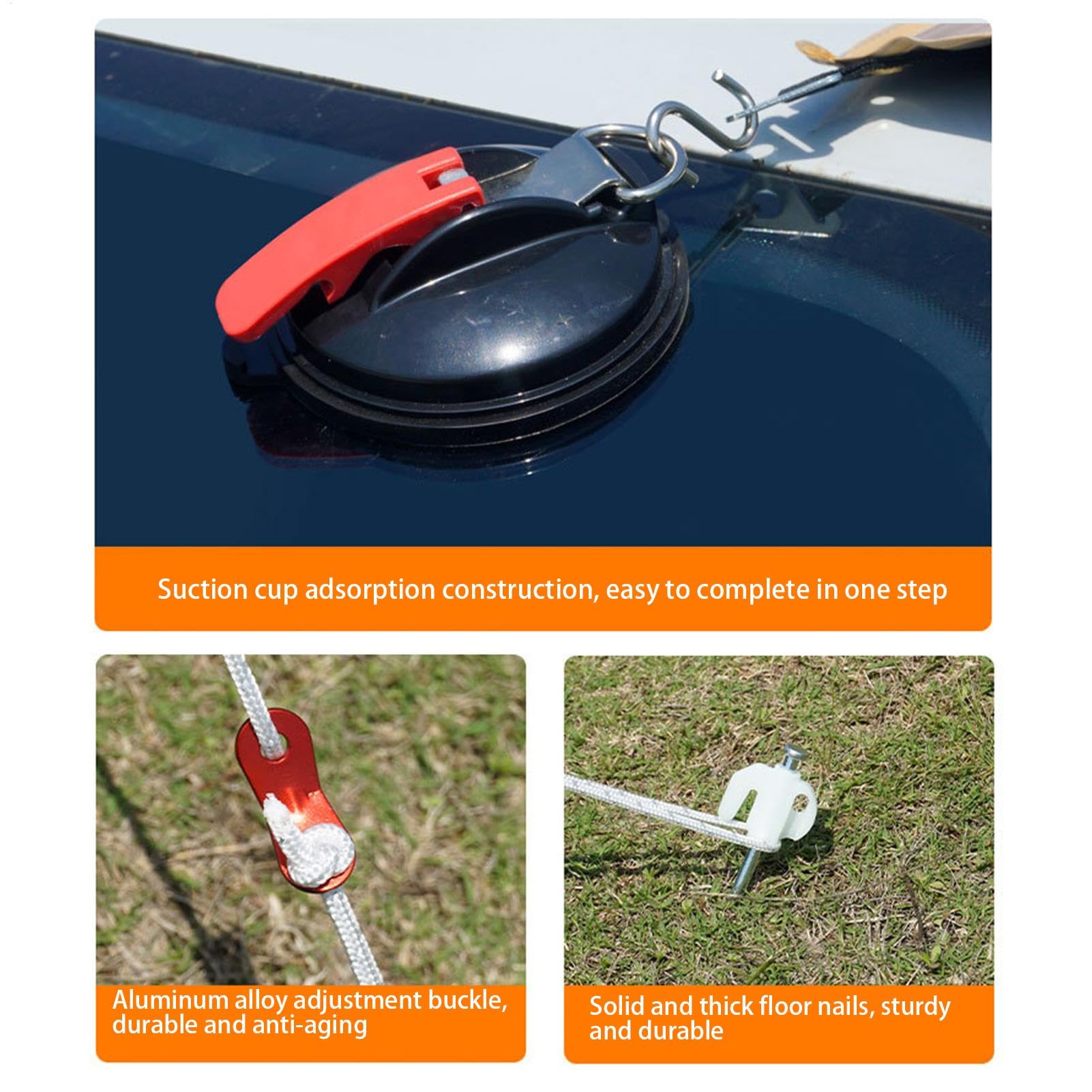 Tettuccio Da Campeggio Per Auto Leggera, Portatile, Struttura Robusta | Portellone Pensilina Ombreggiante SUV Per Campeggio Picnic Weekend Famiglia Attività Outdoor Viaggi Spiaggia