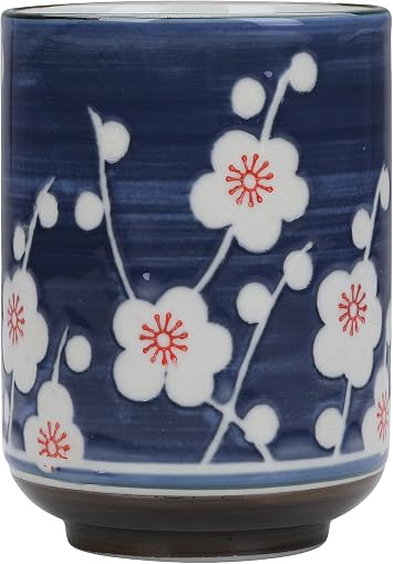 I-MART Set of 4 Japanese Tea Cups, 10 Ounces Japanese Tea Cup, Ceramic, Handless, Transitional Asian, Chinese Tea Cup for Tea, Matcha, Coffee