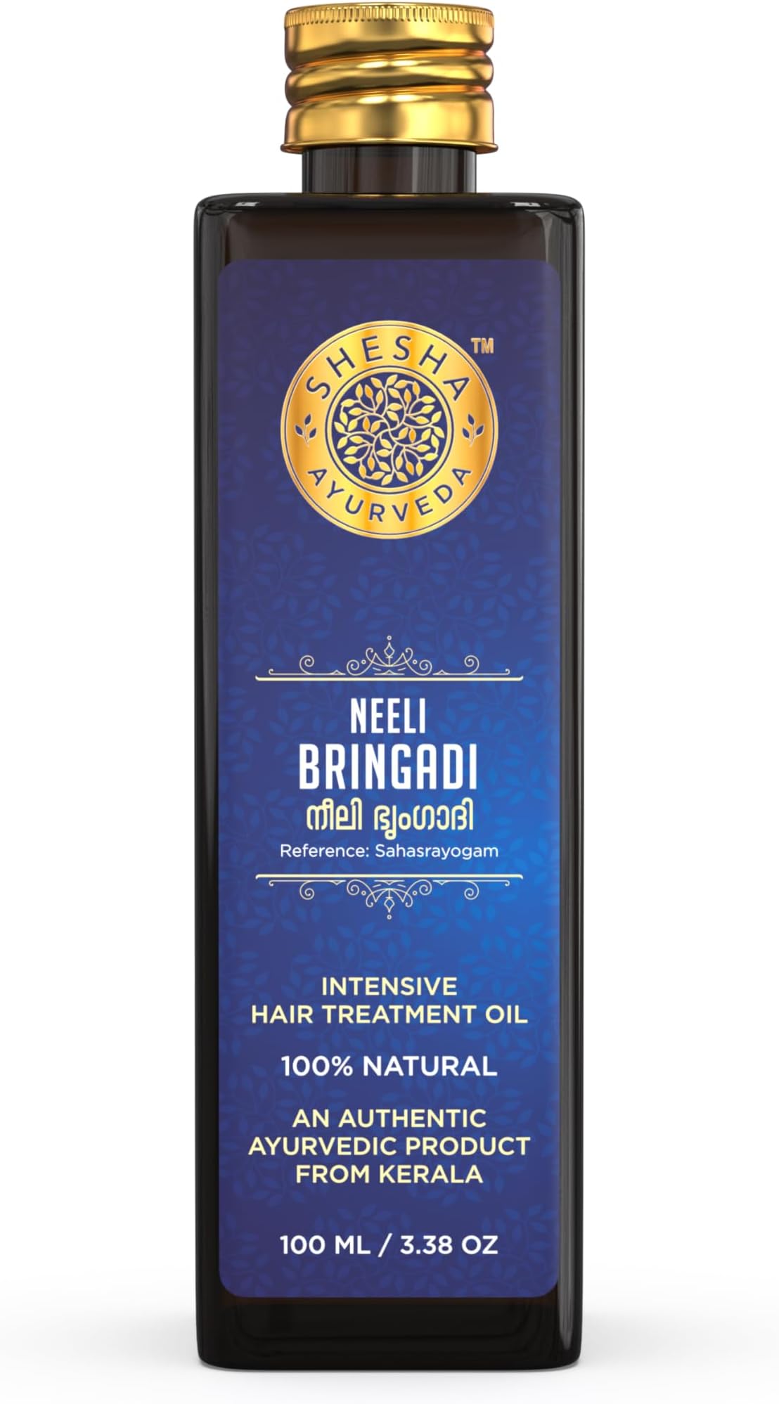 SHESHA AYURVEDA Neelibringadi Ayurvedic Hair Oil For Hair Growth And Hair Fall Control From Kerala (100Ml).