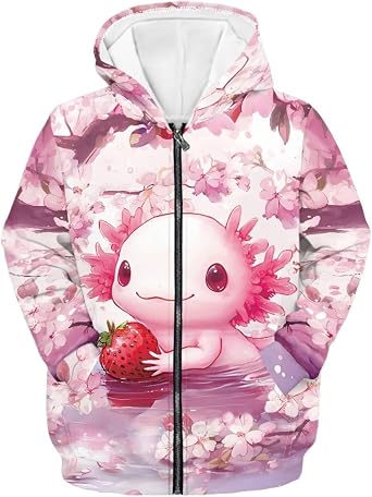 Zipper Hoodie for Kids Full Zip Up Sweatshirt Active Coat Hooded Pullover with Pockets Size 6-16 Boys Girls